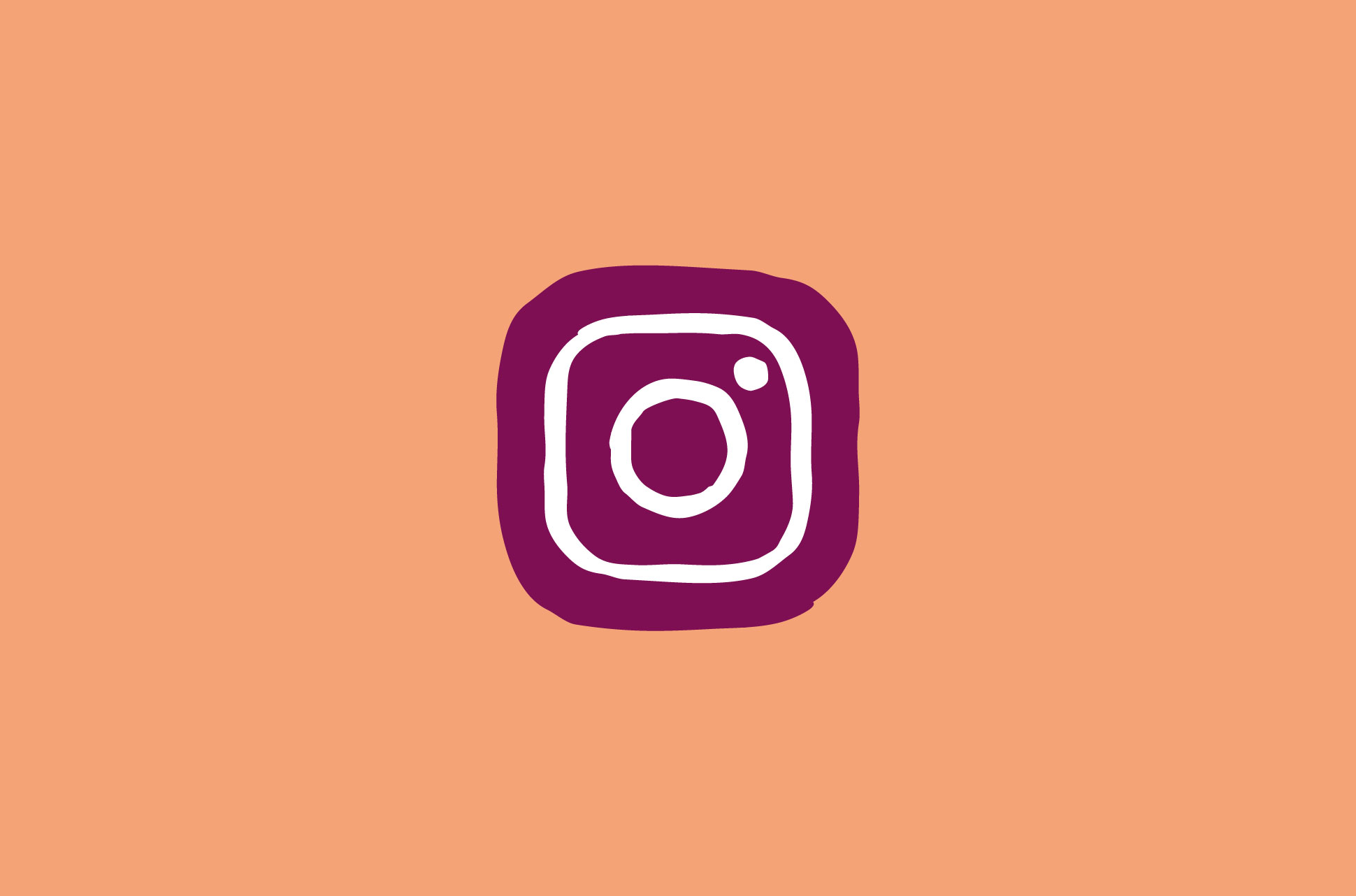Instagram logo drawn in child-like way.